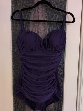 Miraclesuit! Deep Purple One-Piece Swimwear